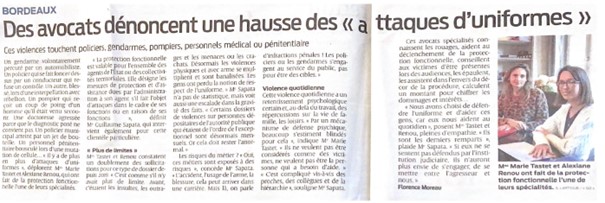 Le cabinet se mobilise auprès des uniformes pour les défendre